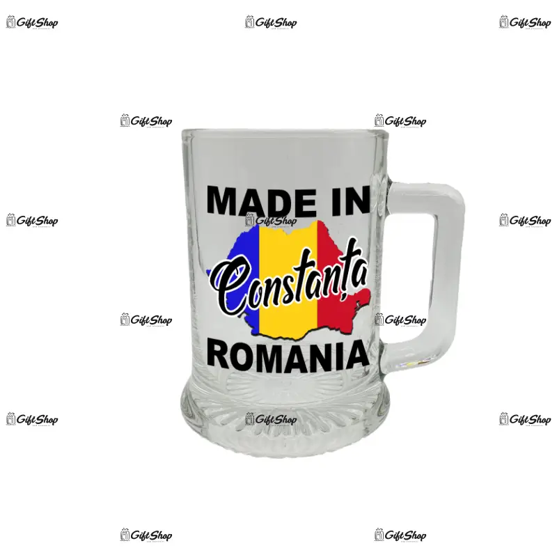 Made in constanta romania, halba cu mesaj